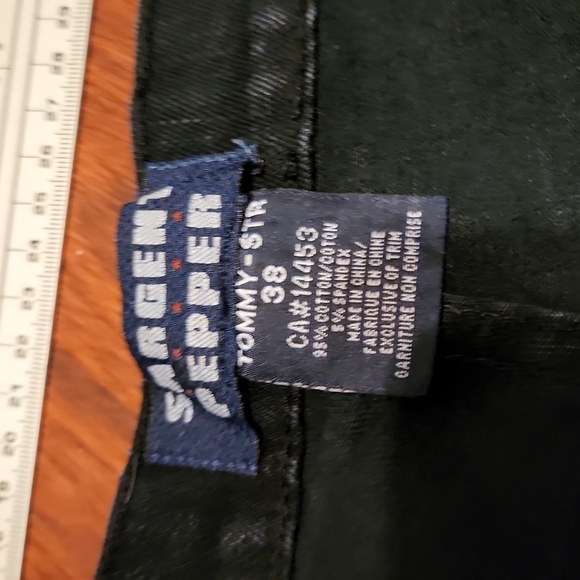 Sargent Pepper Jeans Mens Size 38 Tommy Straight Black Y2K - Picture 6 of 9